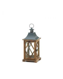 WOODEN DIAMOND LATTICE LANTERN